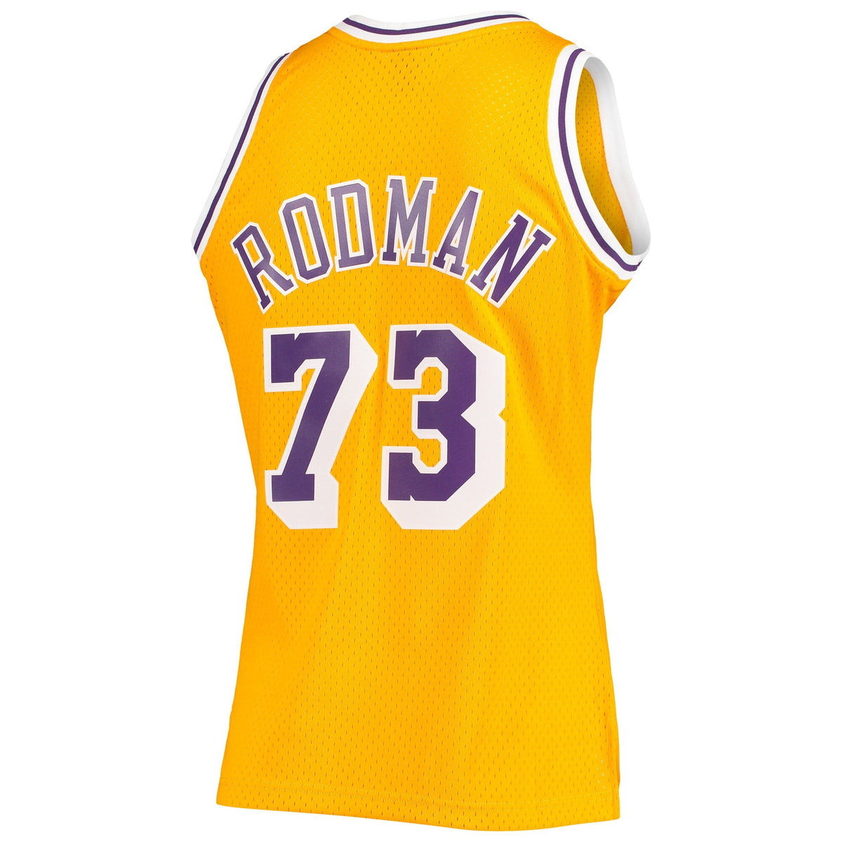 Los Angeles Lakers Dennis Rodman Mitchell & Ness 1998-99 Hardwood Classics Gold Swingman Jersey for Men product image 3,