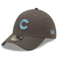 Chicago Cubs New Era 2022 Father's Day 39THIRTY Flex Hat - Graphite product image 1, provided for visual reference and