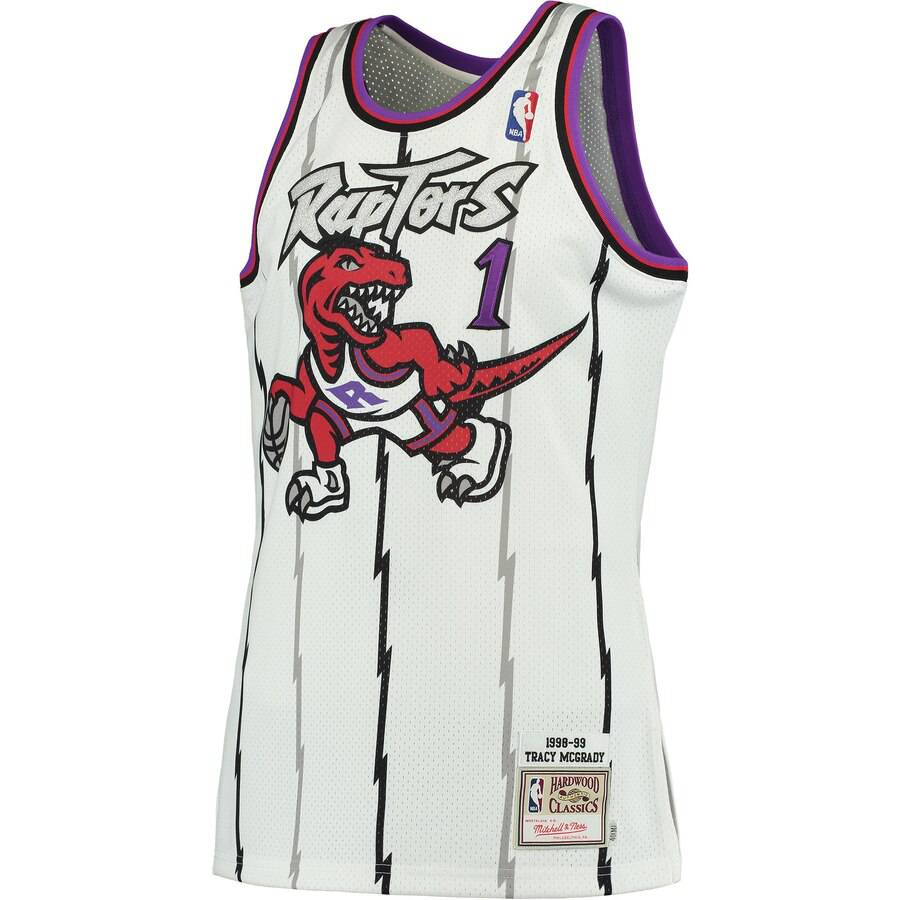 Mitchell & Ness Tracy McGrady Toronto Raptors White 1998-99 Hardwood Classics Swingman Jersey for Men product image 2,
