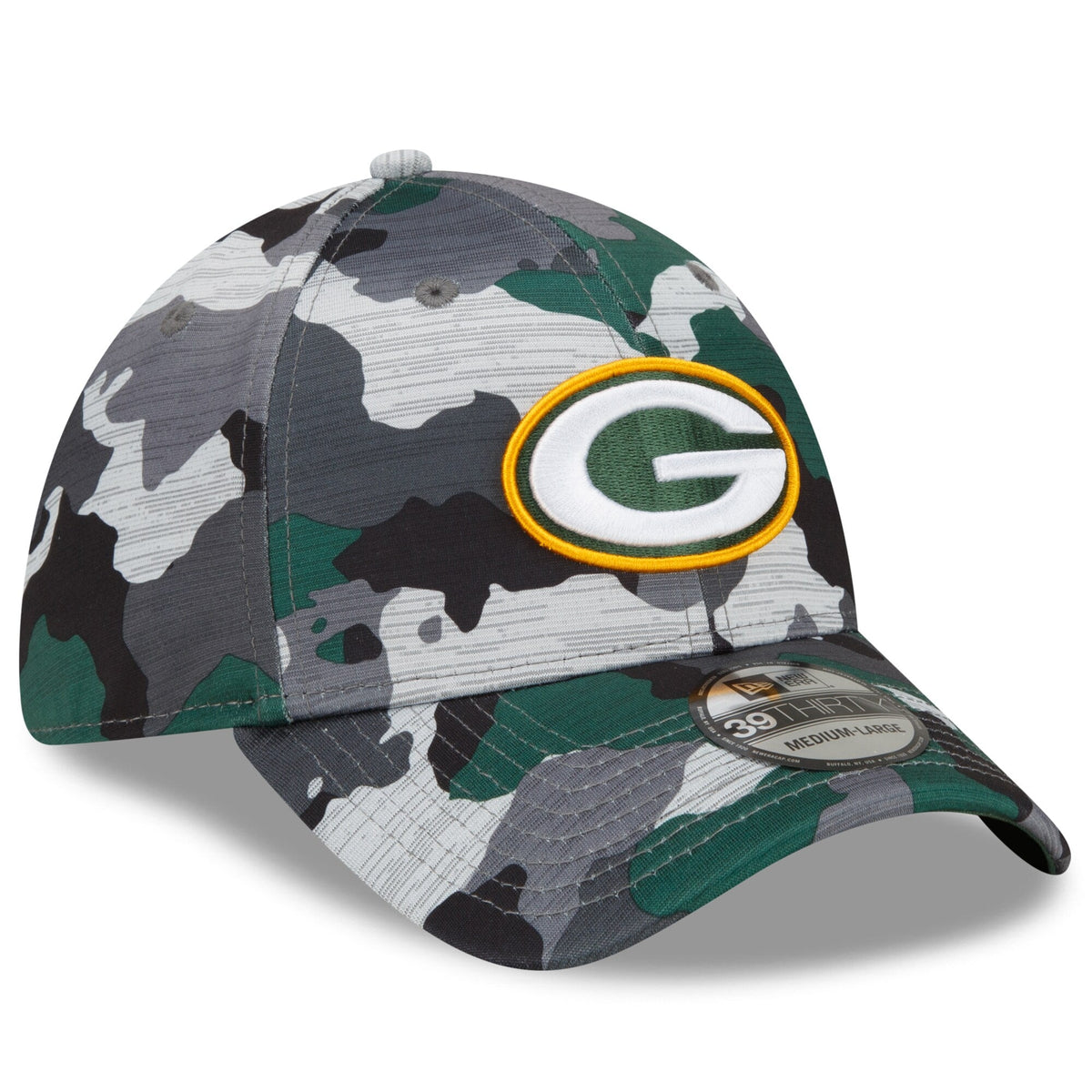 Green Bay Packers New Era Camo 2022 NFL Training Camp Official 39THIRTY Flex Hat for Men product image 3, provided for