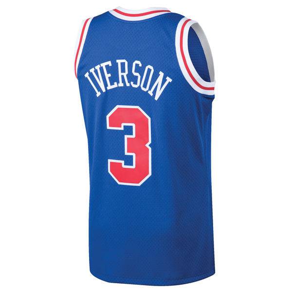 Philadelphia 76ers Allen Iverson Mitchell & Ness Royal 1996-97 Hardwood Classics Swingman Jersey for Men product image 3,