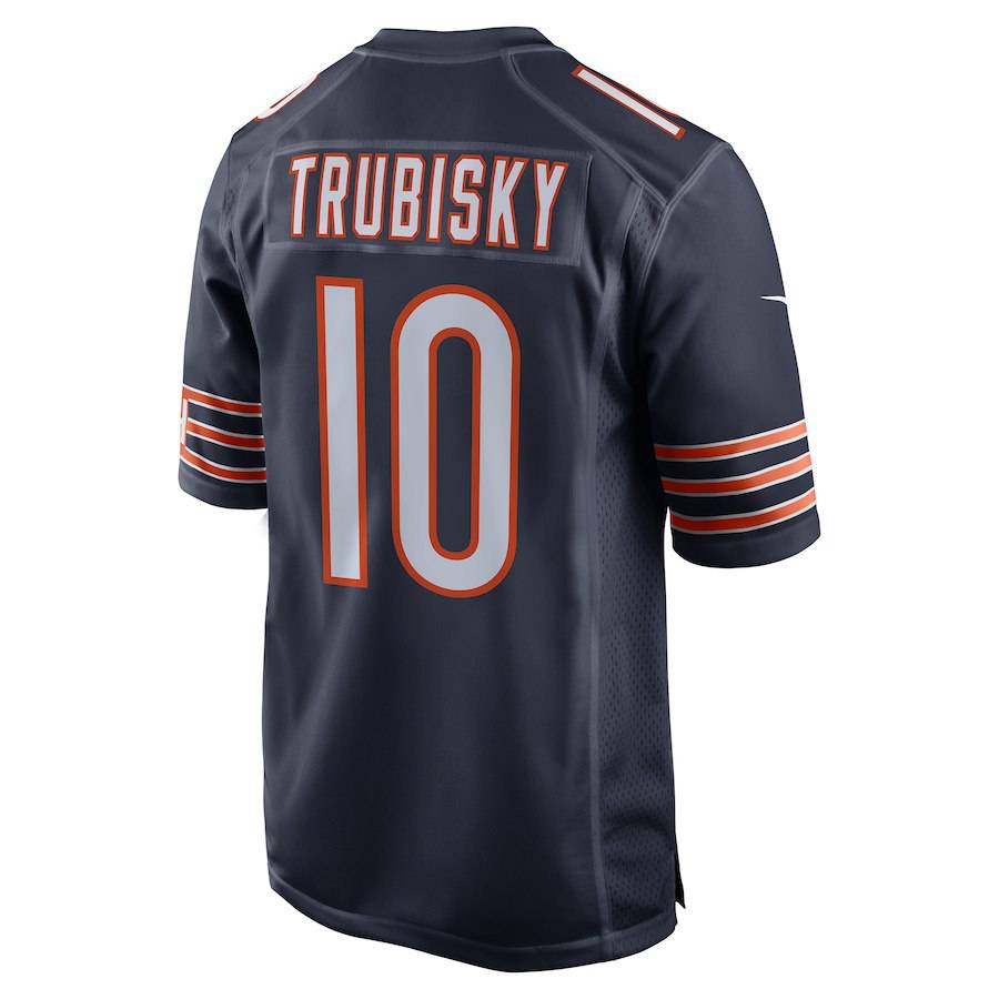 Youth Chicago Bears Mitchell Trubisky Nike Navy Game Jersey product image 2, provided for visual reference and product
