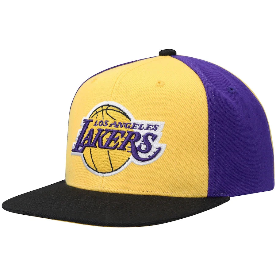 Los Angeles Lakers NBA On The Block Mitchell & Ness Snapback Hat product image 3, provided for visual reference and product