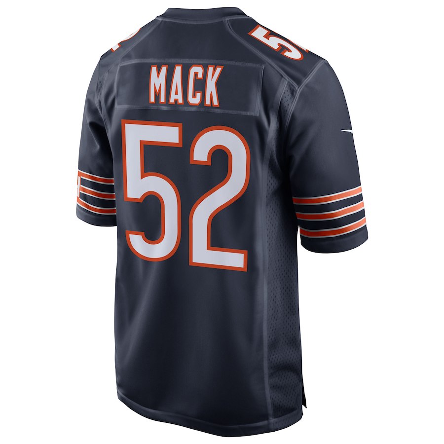 Chicago Bears Khalil Mack Mens Nike Navy Replica Game Jersey product image 3, provided for visual reference and product