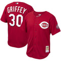 Youth Cincinnati Reds Ken Griffey Jr. Mitchell & Ness Red Cooperstown Collection Batting Practice Jersey product image 1,