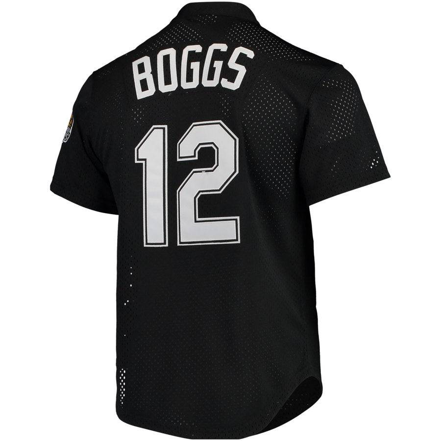 Tampa Bay Devil Rays Wade Boggs Mitchell & Ness Black Cooperstown 1998 Mesh Batting Practice Jersey for Men product image 3,