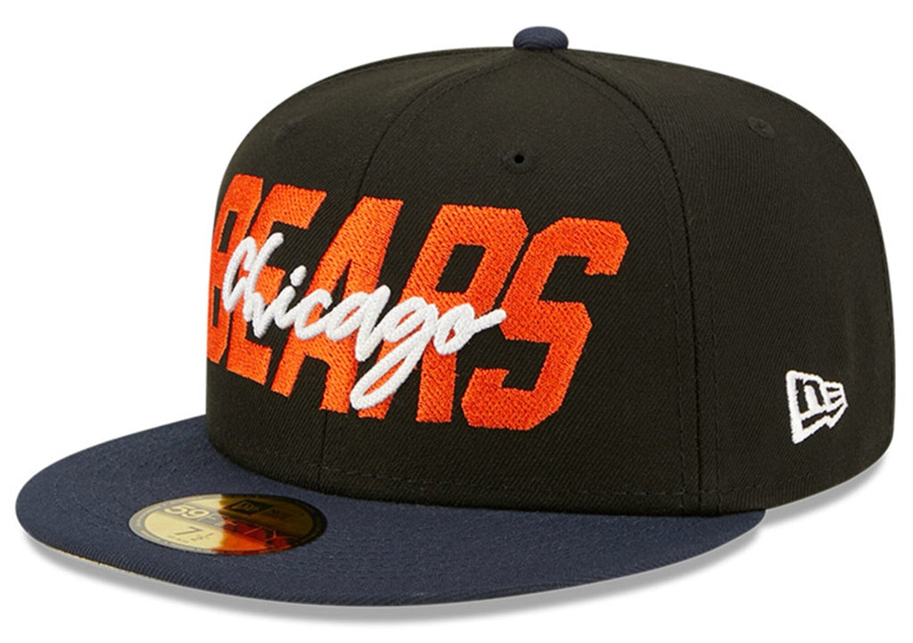 Chicago Bears New Era Black/Navy 2022 NFL Draft On Stage 59FIFTY Fitted Hat for Men product image 1, provided for visual