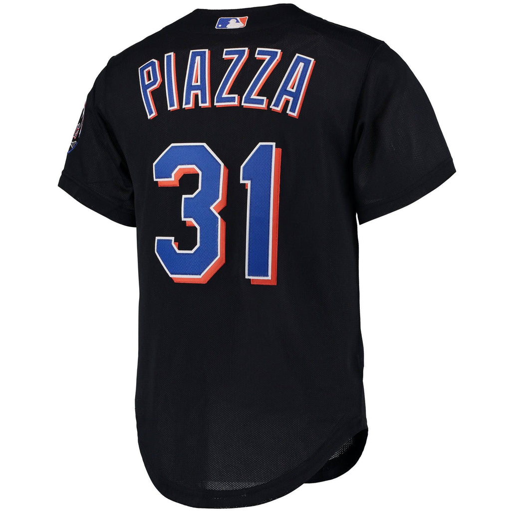 New York Mets Mike Piazza Mitchell & Ness Black Cooperstown Collection Mesh Batting Practice Jersey for Men product image 3,