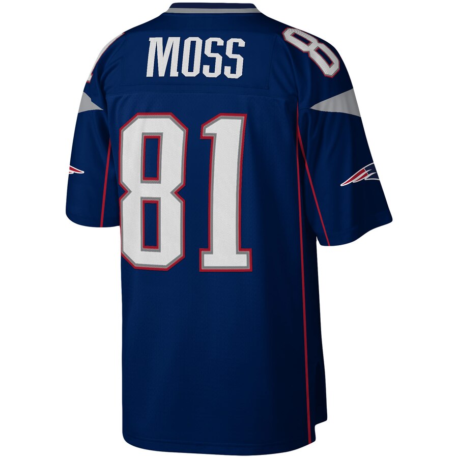 Randy Moss New England Patriots Mitchell & Ness Navy Legacy Replica Jersey for Men product image 3, provided for visual