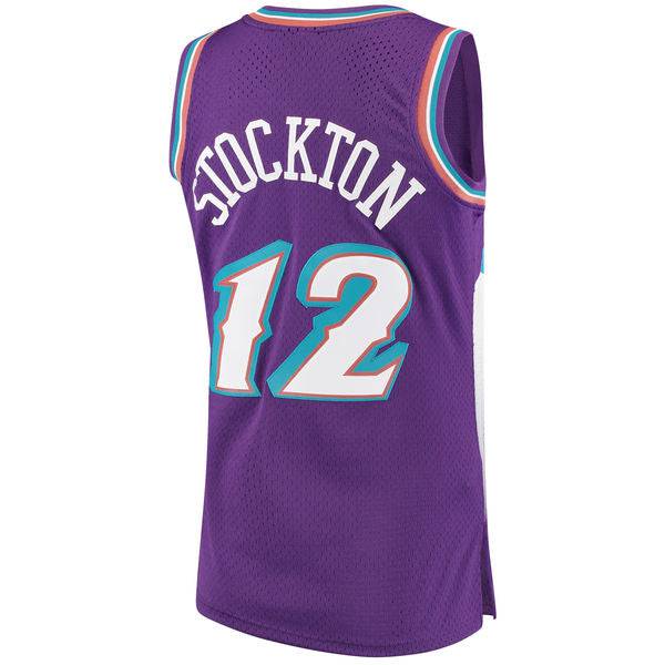 Mitchell & Ness John Stockton Utah Jazz Purple 1996-97 Hardwood Classics Swingman Jersey for Men product image 3, provided