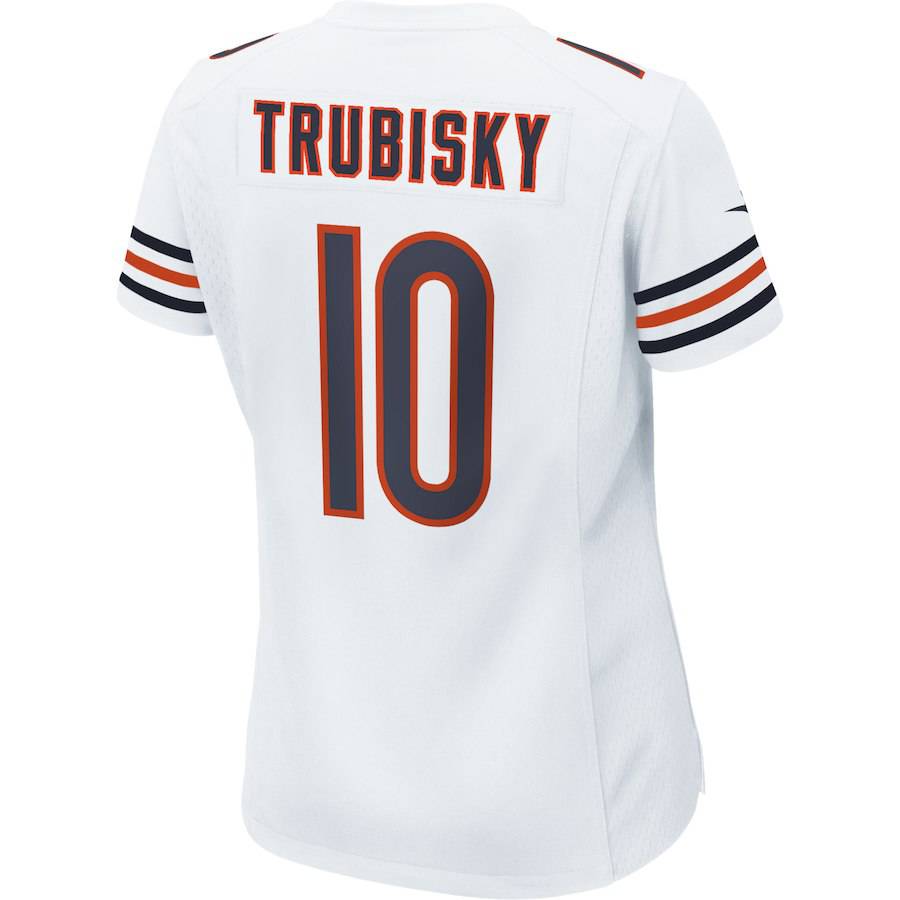 Chicago Bears Mitchell Trubisky Nike White Game Jersey for Women product image 3, provided for visual reference and product