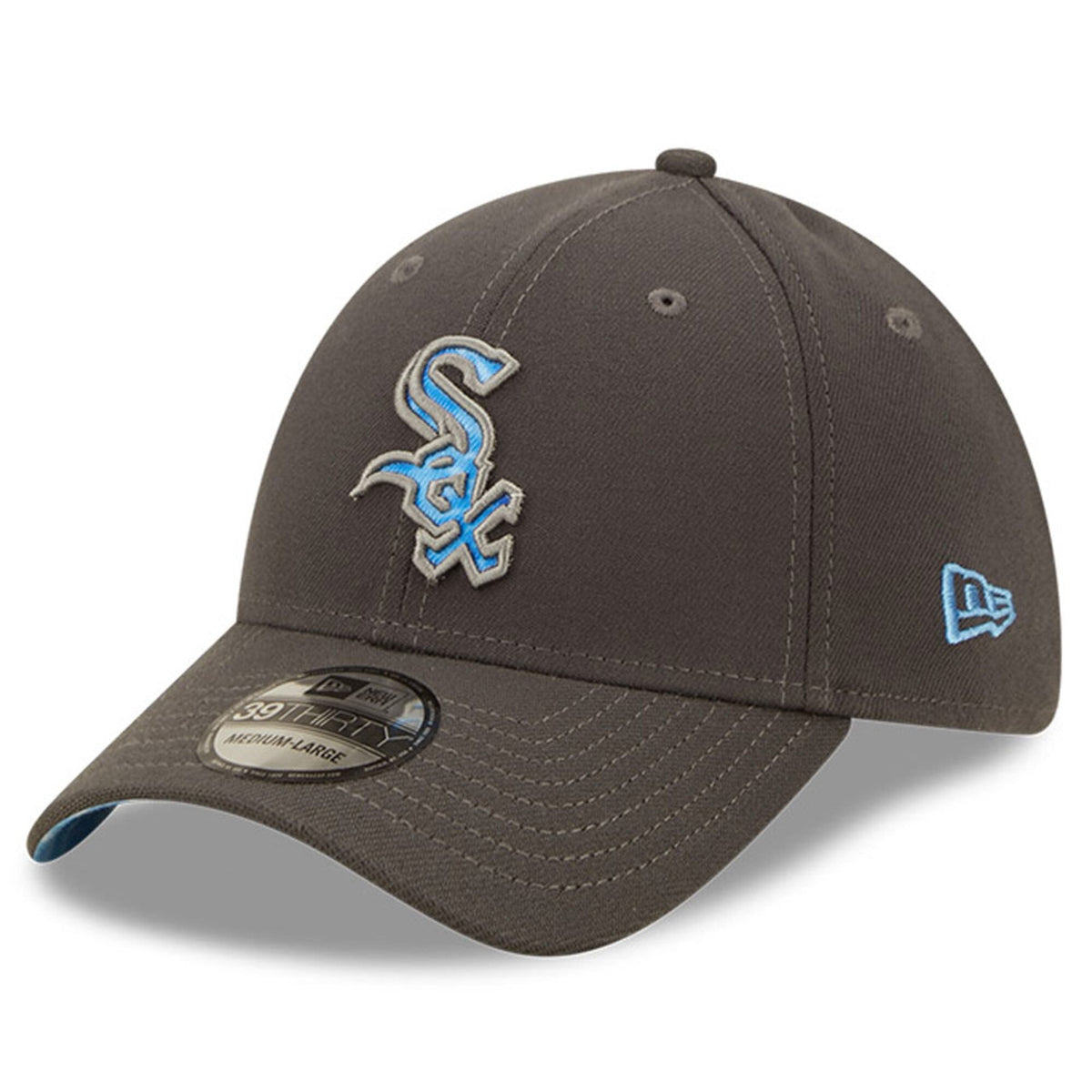 Chicago White Sox New Era 2022 Father's Day 39THIRTY Flex Hat - Graphite product image 1, provided for visual reference and