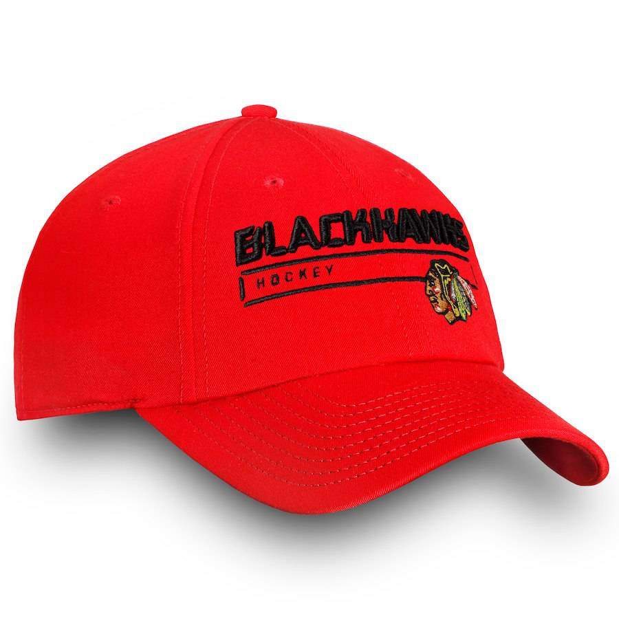 Chicago Blackhawks Fanatics Branded Red Authentic Pro Rinkside Fundamental Adjustable Hat for Men product image 3, provided