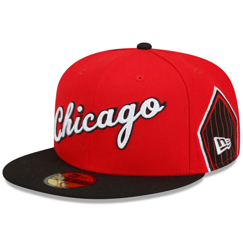 Chicago Bulls New Era 2021/22 City Edition City Edition Official 59FIFTY Fitted Hat - Black/Red product image 1, provided