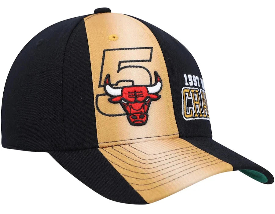 Chicago Bulls Mitchell & Ness Black Hardwood Classics 1997 NBA Champions Stretch Snapback Hat for Men product image 1,