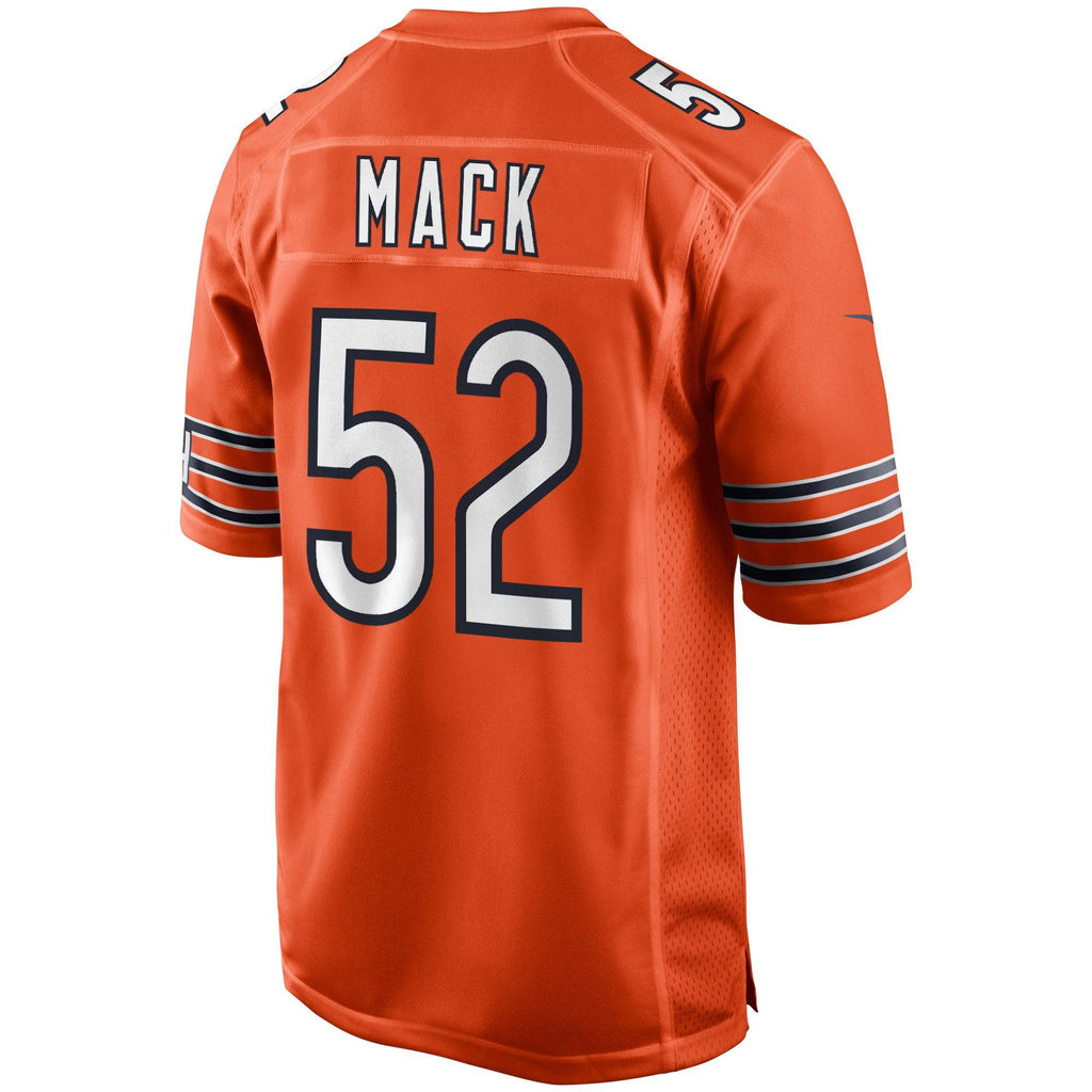 Chicago Bears Khalil Mack Nike Orange Game Jersey for Men product image 3, provided for visual reference and product detail