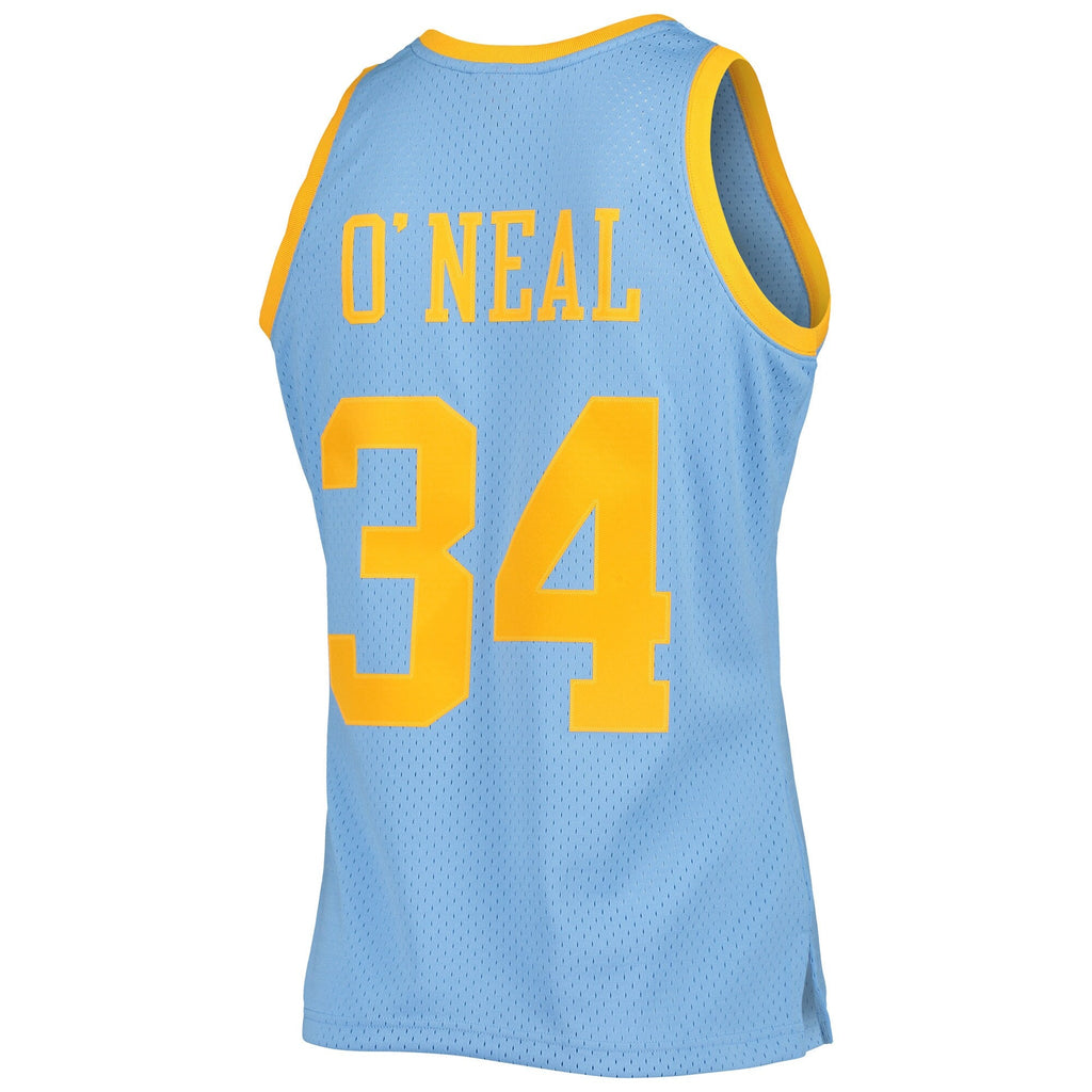 Shaquille O'Neal Los Angeles Lakers Mitchell & Ness 2001-02 Hardwood Classics Swingman Jersey - Powder Blue for Men product