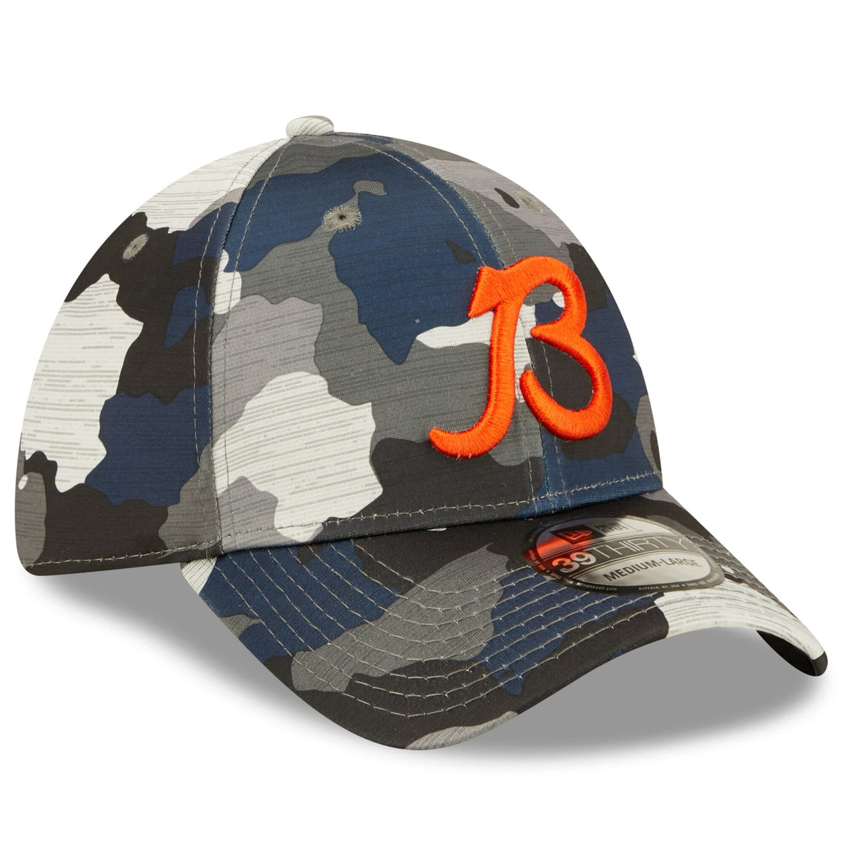 Chicago Bears New Era Camo 2022 NFL Training Camp Official Script 39THIRTY Flex Hat for Men product image 3, provided for