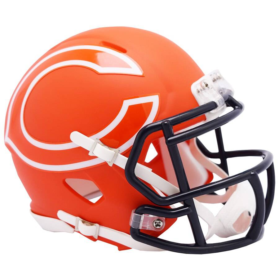 Chicago Bears AMP Speed Mini Football Helmet product image 1, provided for visual reference and product detail review