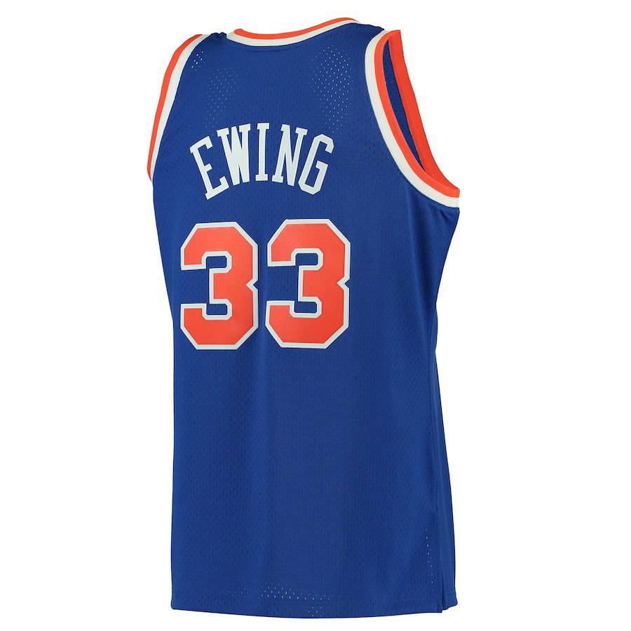 New York Knicks Patrick Ewing Mitchell & Ness Blue 1991-92 Hardwood Classics Swingman Jersey for Men product image 3,