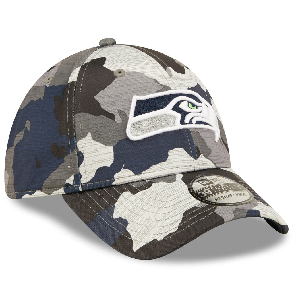 Seattle Seahawks New Era Camo 2022 NFL Training Camp Official 39THIRTY Flex Hat for Men product image 3, provided for visual
