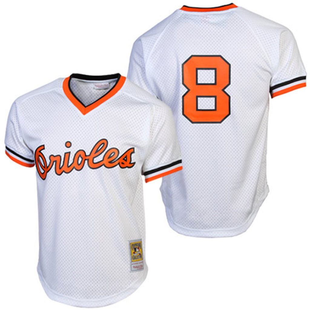 Baltimore Orioles Cal Ripken Jr. Mitchell & Ness White 1985 Authentic Cooperstown Collection Batting Practice Jersey for Men