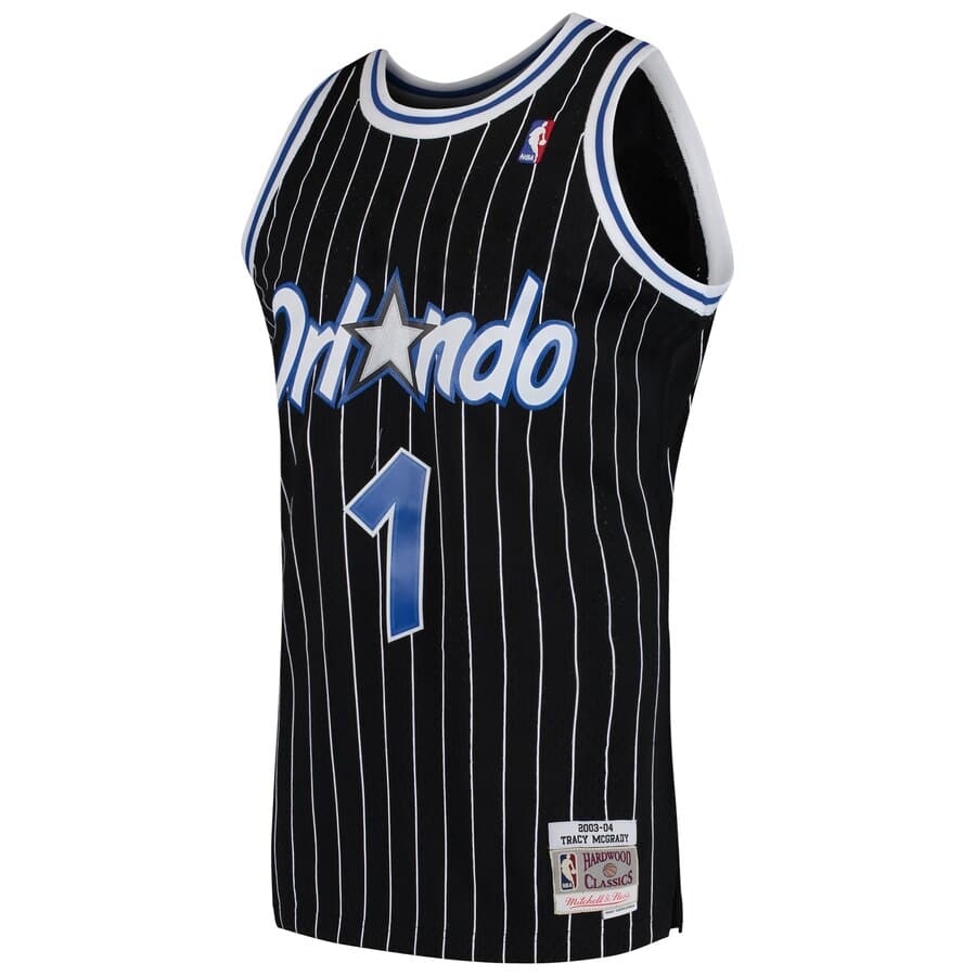 Tracy McGrady 2003-04 Orlando Magic Mitchell & Ness Black Away Swingman Jersey for Men product image 2, provided for visual