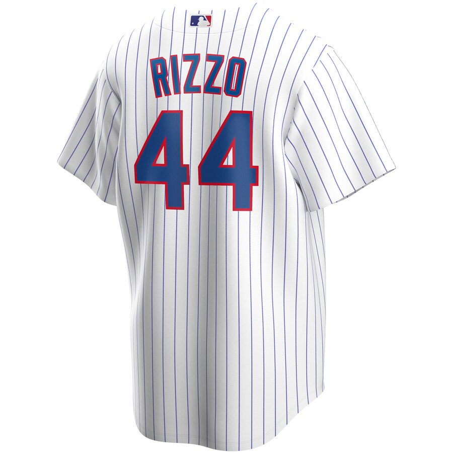 NIKE Men Anthony Rizzo Chicago Cubs Premium Twill White Home Replica Jersey product image 3, provided for visual reference