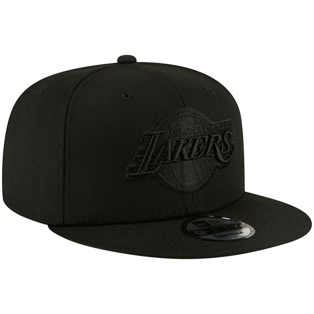 Los Angeles Lakers New Era Black On Black Color Pack 9FIFTY Snapback Hat for Men product image 3, provided for visual