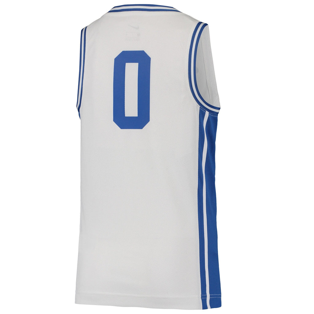 Duke Blue Devils Nike Replica #0 Basketball Jersey -White for Men product image 3, provided for visual reference and product