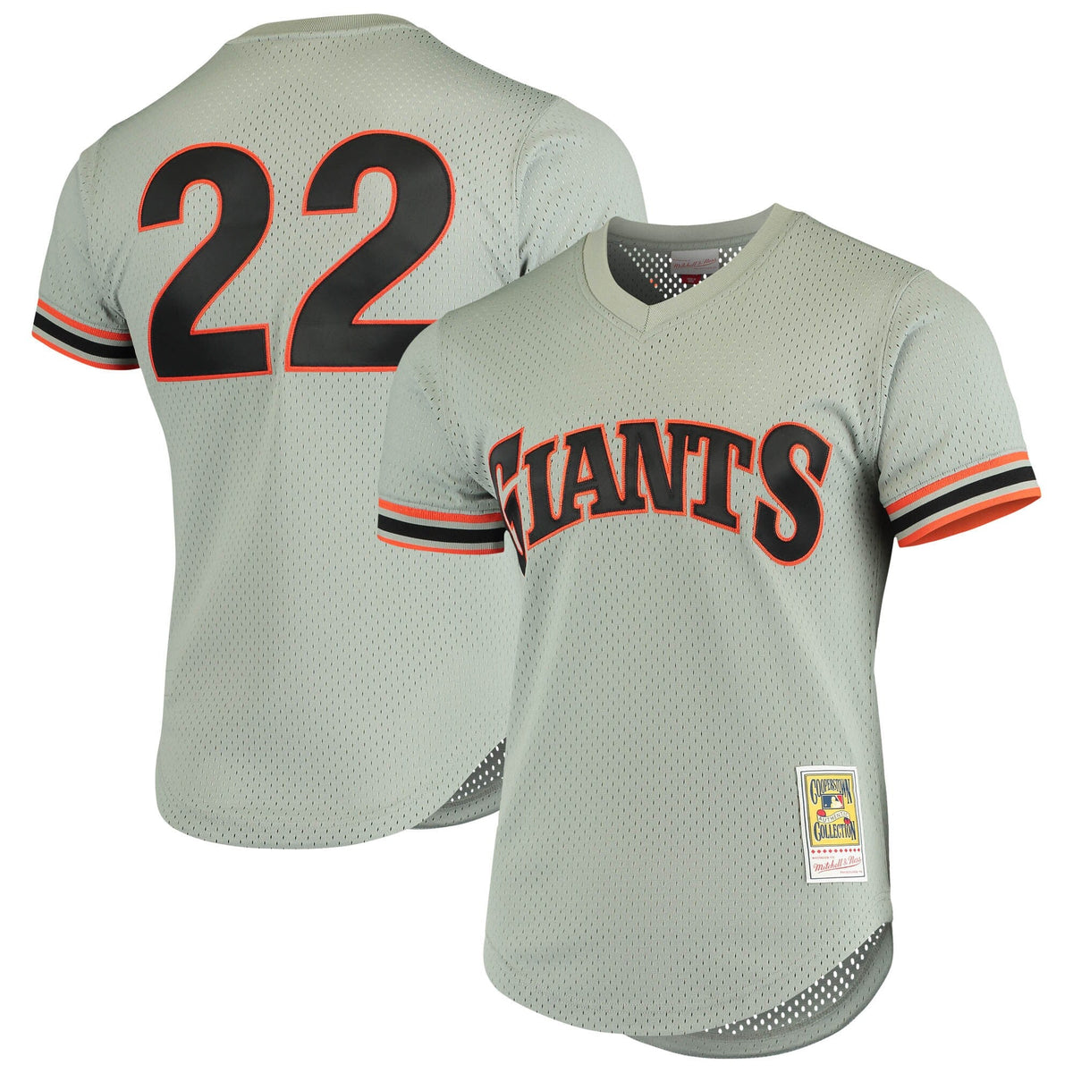 San Francisco Giants Will Clark Mitchell & Ness Gray Cooperstown Collection Mesh Batting Practice Jersey for Men product