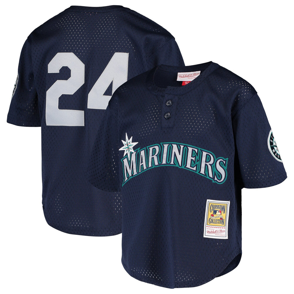 Youth Seattle Mariners Ken Griffey Jr. Mitchell & Ness Navy Cooperstown Collection Mesh Batting Practice Jersey product