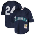 Youth Seattle Mariners Ken Griffey Jr. Mitchell & Ness Navy Cooperstown Collection Mesh Batting Practice Jersey product