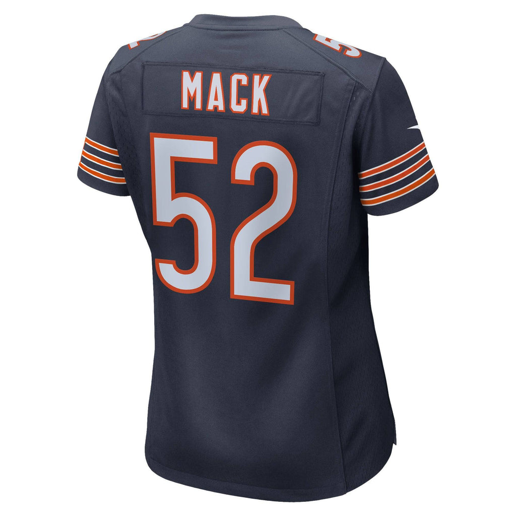 Chicago Bears Khalil Mack Nike Navy Game Jersey for Women product image 3, provided for visual reference and product detail