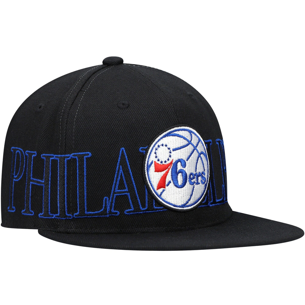 Mitchell & Ness Black Philadelphia 76ers Winner Circle Snapback Hat for Men product image 3, provided for visual reference