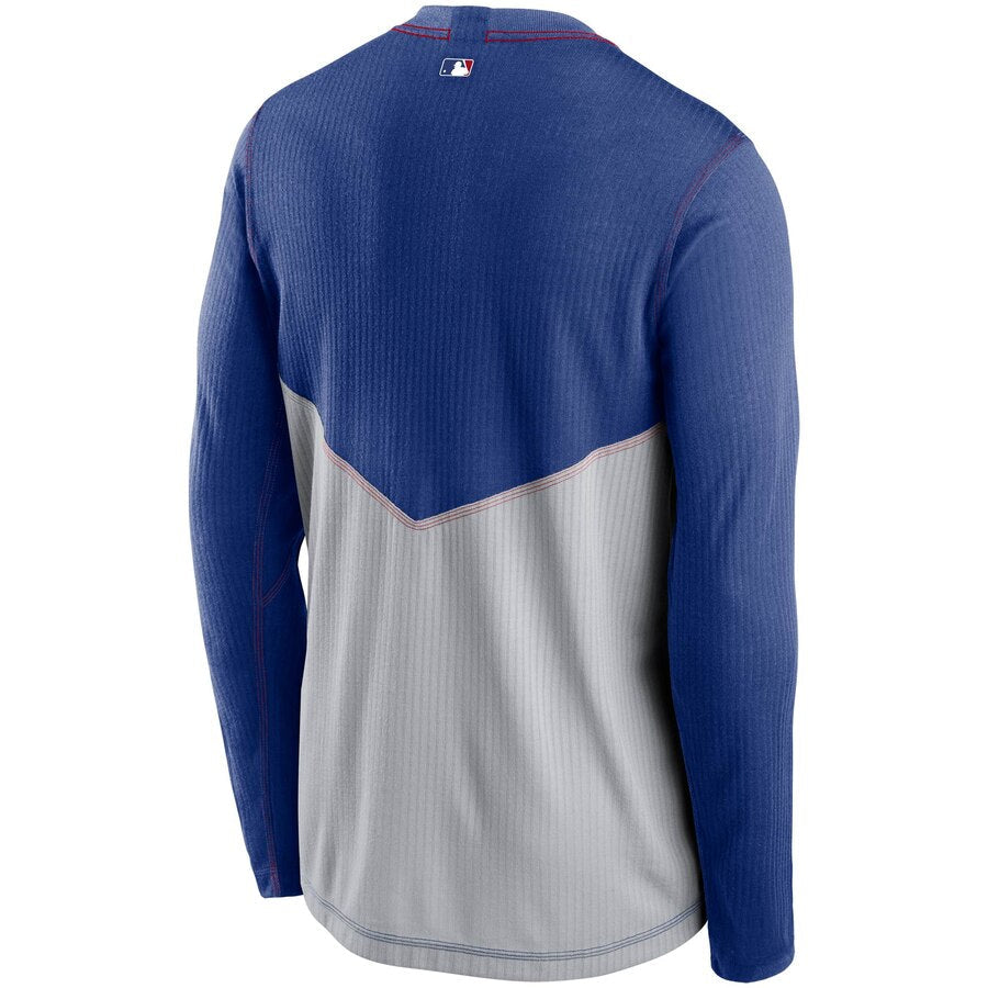 Chicago Cubs Nike Royal/Gray Authentic Collection Game Performance Long Sleeve Dri-Fit T-Shirt for Men product image 3,