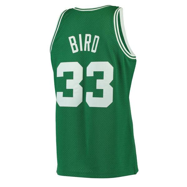 Boston Celtics Larry Bird Mitchell & Ness Kelly Green 1985-86 Hardwood Classics Swingman Jersey for Men product image 3,