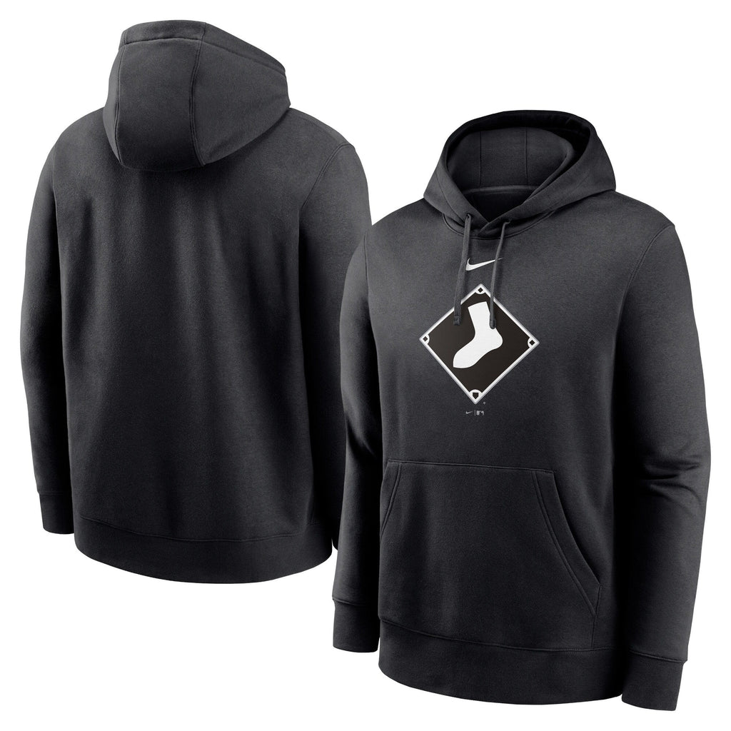 Chicago White Sox Nike Alternate Logo Club Pullover Hoodie - Black product image 1, provided for visual reference and