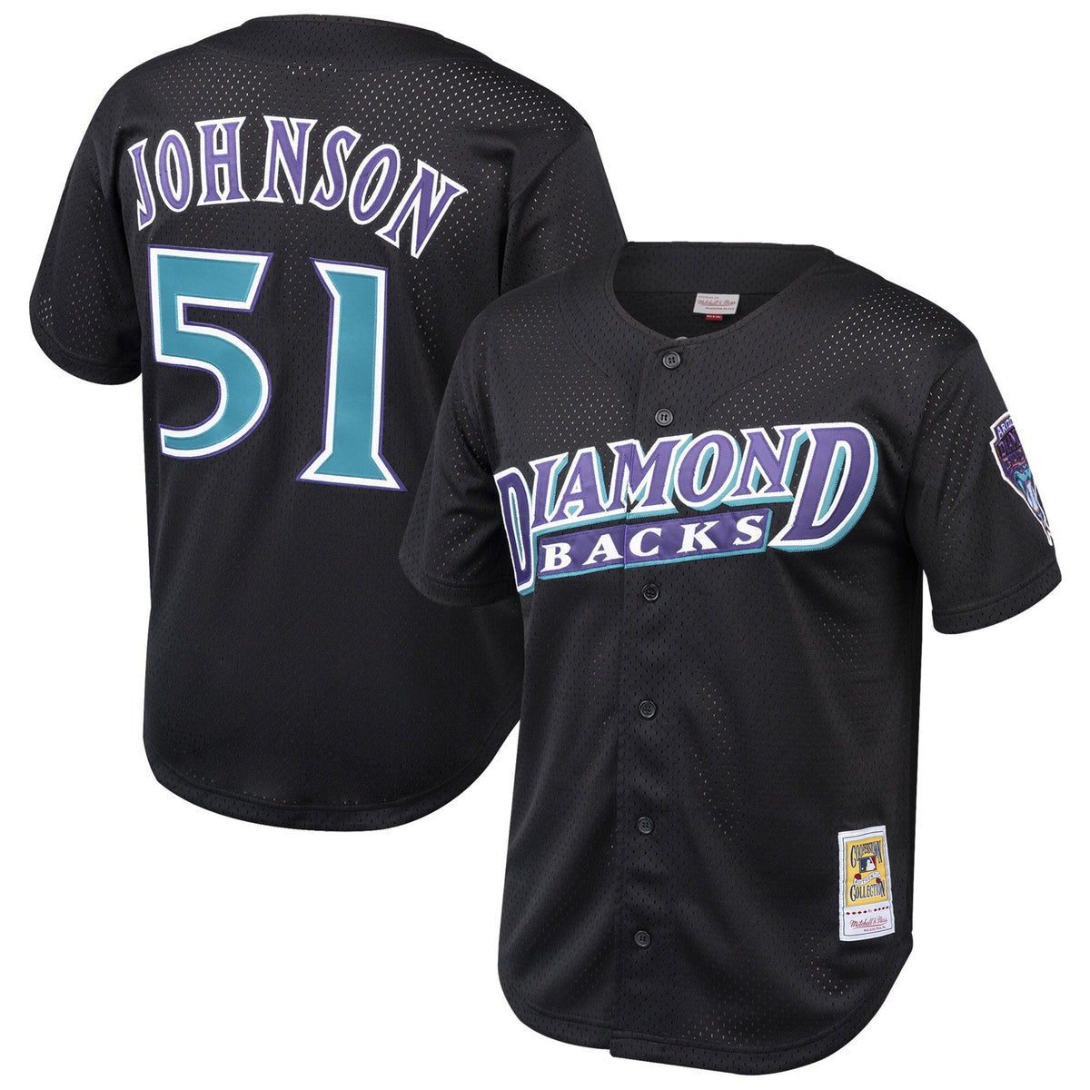 Randy Johnson Arizona Diamondbacks Mitchell & Ness Youth Cooperstown Collection Mesh Batting Practice Jersey - Black product