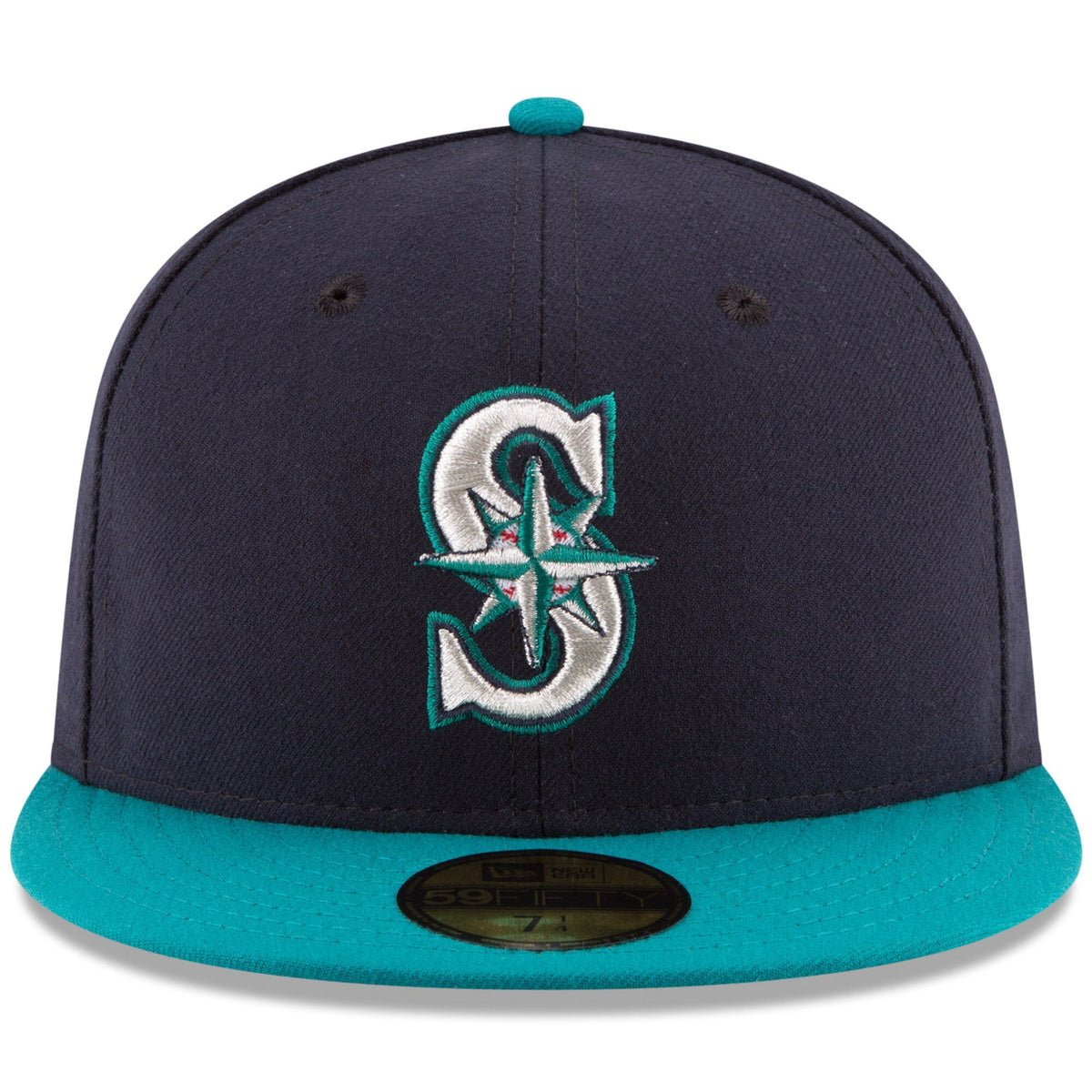 Seattle Mariners New Era Navy/Aqua Alternate Authentic Collection On Field 59FIFTY Fitted Hat for Men product image 2,
