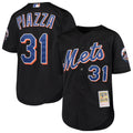 Youth New York Mets Mike Piazza Mitchell & Ness Black Cooperstown Collection Batting Practice Jersey product image 1,