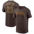 Fernando Tatis Jr. San Diego Padres Nike Brown Name & Number T-Shirt for Men product image 1, provided for visual reference