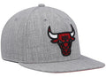 Chicago Bulls Team Heather Gray 2.0 Mitchell & Ness Snapback Hat product image 1, provided for visual reference and product