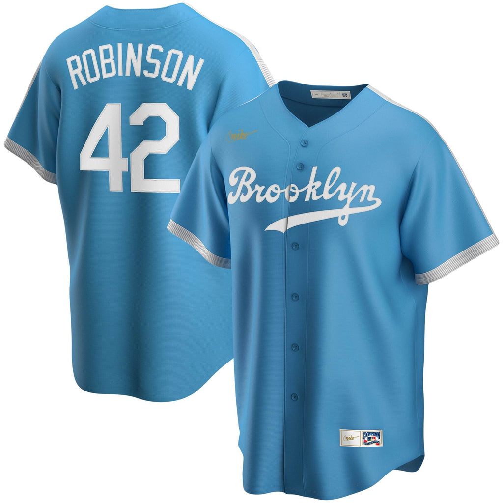Jackie Robinson Brooklyn Dodgers Nike Light Blue Alternate Cooperstown Collection Team Jersey for Men product image 1,