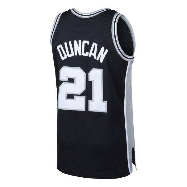 Mens San Antonio Spurs Tim Duncan Mitchell & Ness Black 1998-99 Hardwood Classics Swingman Jersey product image 3, provided