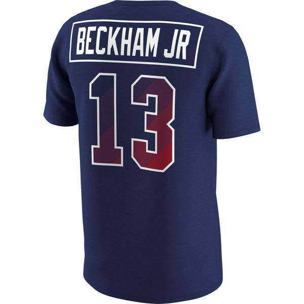 New York Giants Royal Nike Odell Beckham Jr. Prism Player T-Shirt for Men product image 2, provided for visual reference and