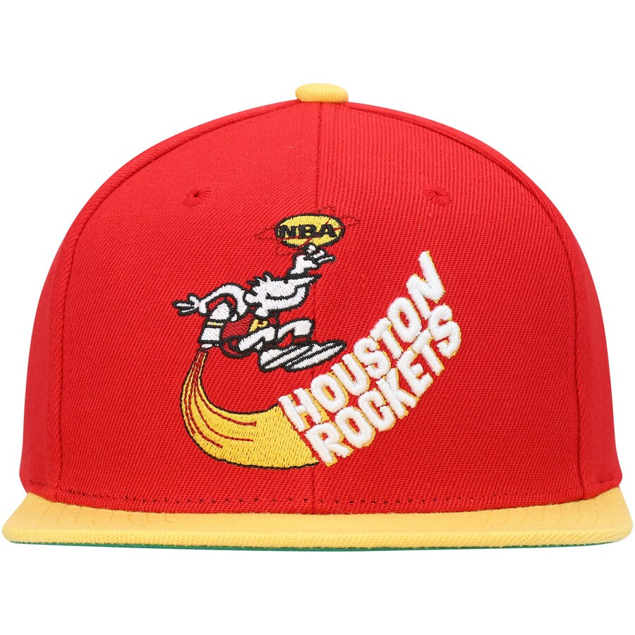 Houston Rockets NBA Core Basic HWC Mitchell & Ness Snapback Hat for Men product image 2, provided for visual reference and