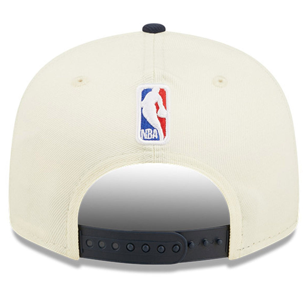 Memphis Grizzlies New Era 2022 NBA Draft 9FIFTY Snapback Adjustable Hat - Cream/Navy product image 4, provided for visual