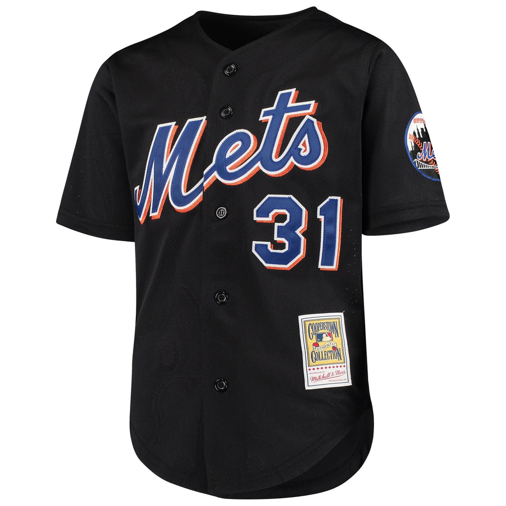 Youth New York Mets Mike Piazza Mitchell & Ness Black Cooperstown Collection Batting Practice Jersey product image 2,