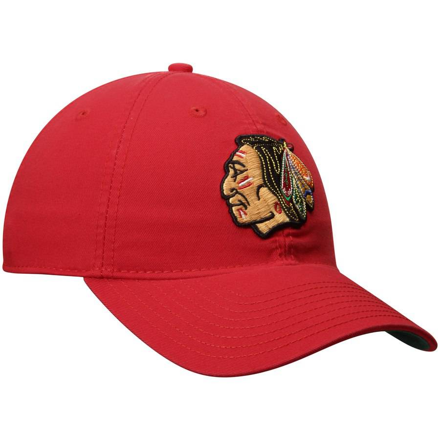 CCM Chicago Blackhawks Red 1961 Logo Adjustable Slouch Hat product image 3, provided for visual reference and product detail